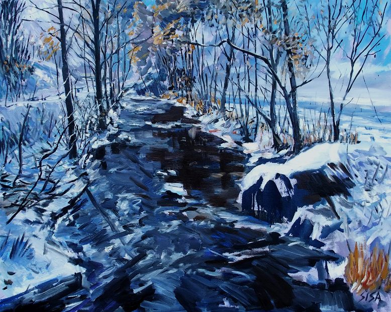 WALDAIST - OÖ, Öl auf Jute, 80 x 100 cm